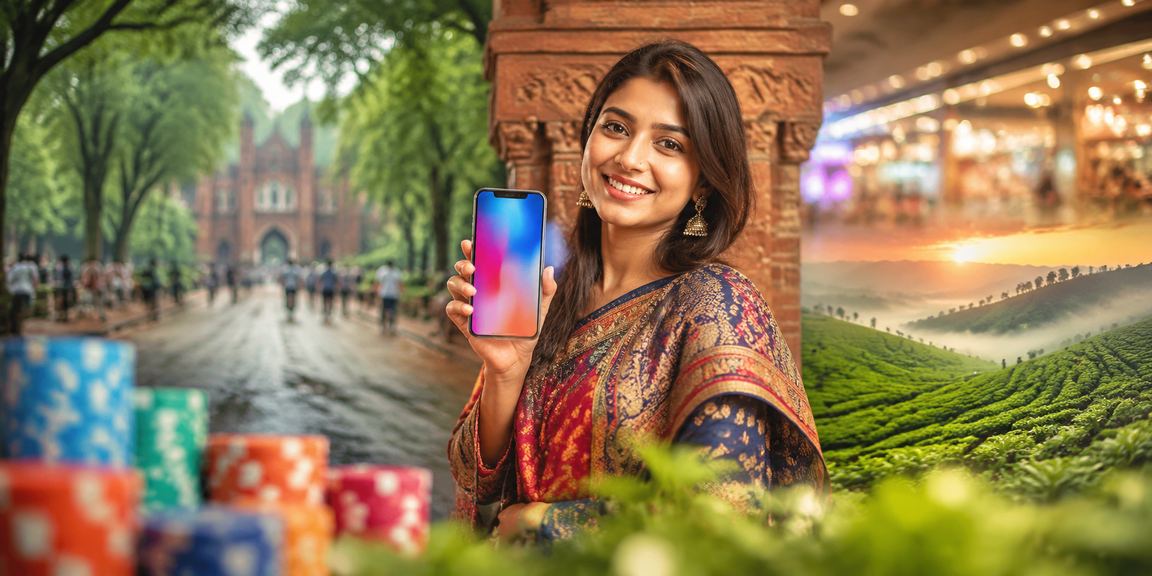 রাজশাহীতে চা বাগানের পাশে bKash দিয়ে বেটিং জমা করছেন একজন ব্যবহারকারী
